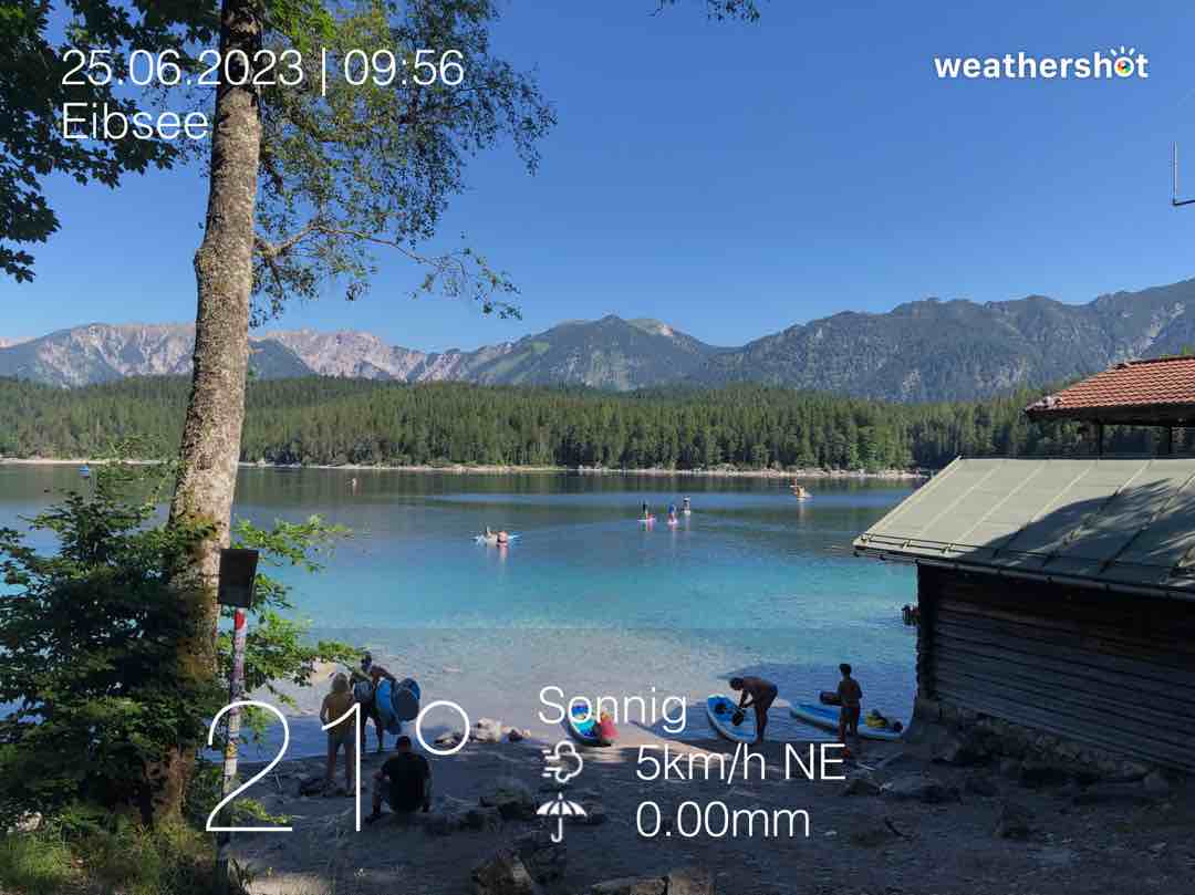 Sunny weather in Grainau, 21°C — June 25, 2023 (community photo)