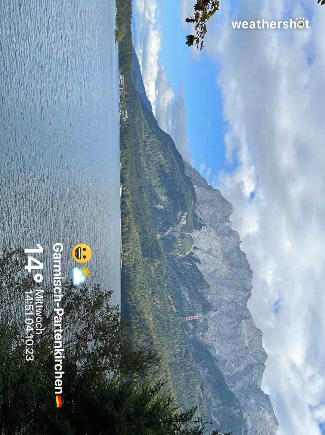 Partly cloudy weather in Grainau, 14°C — October 4, 2023 (community photo)