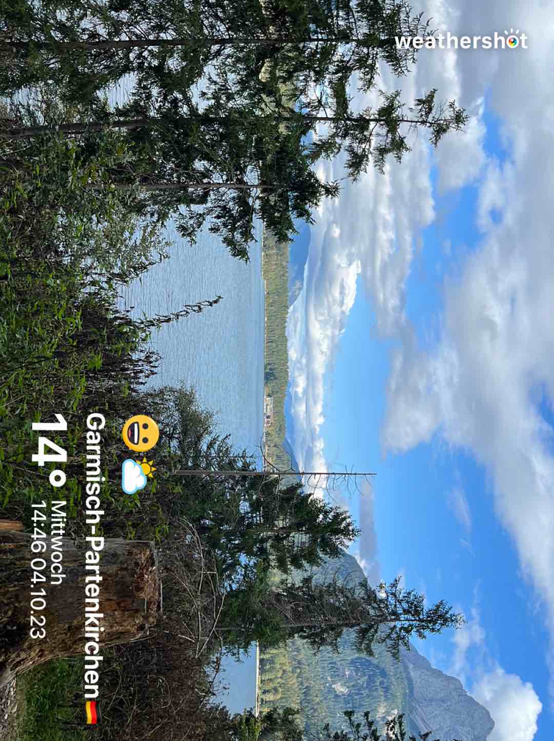 Partly cloudy weather in Grainau, 14°C — October 4, 2023 (community photo)