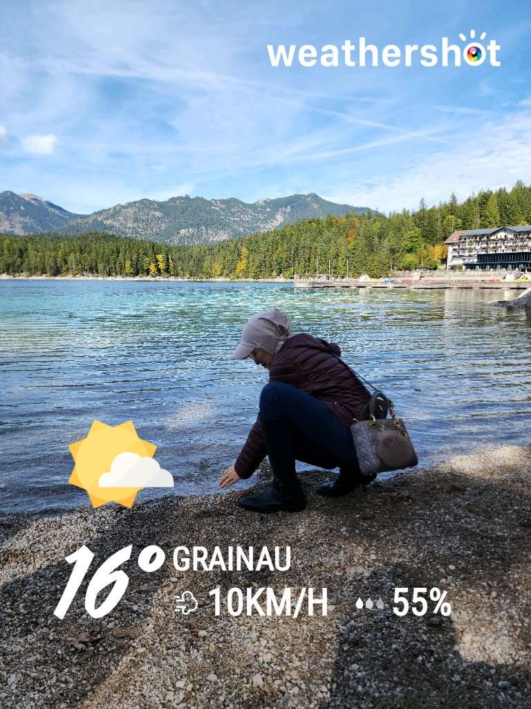 Partly cloudy weather in Grainau, 16°C — October 8, 2025 (community photo)