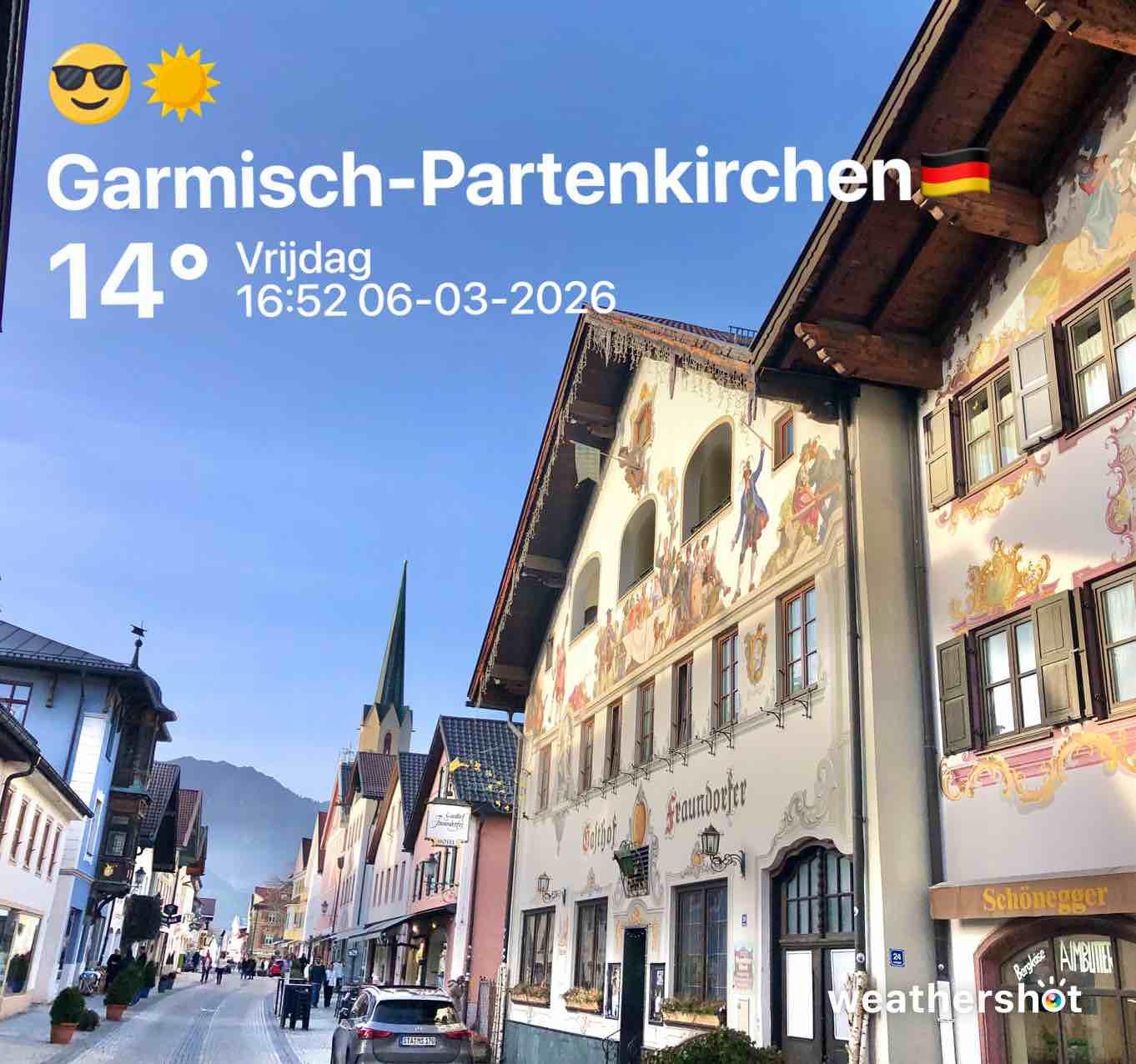 Wetter in Garmisch-Partenkirchen: klar, 14°C – 6. März 2026 (Community-Foto)