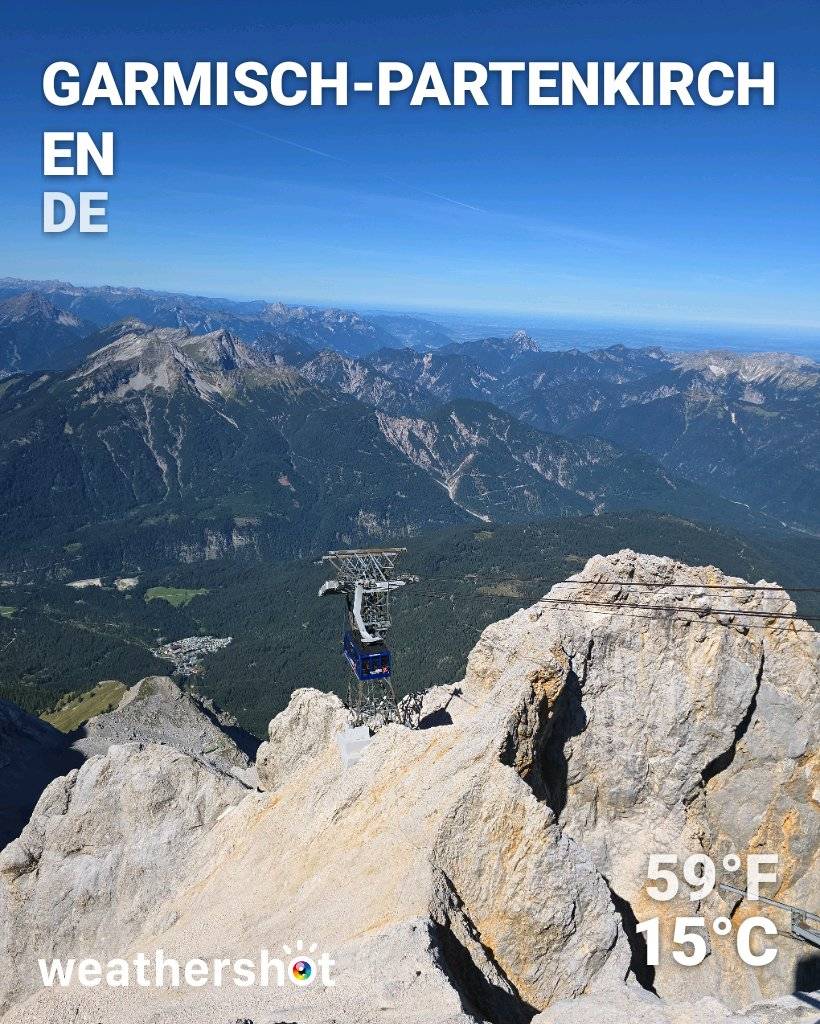 Sunny weather in Garmisch-Partenkirchen, 15°C — September 4, 2026 (community photo)
