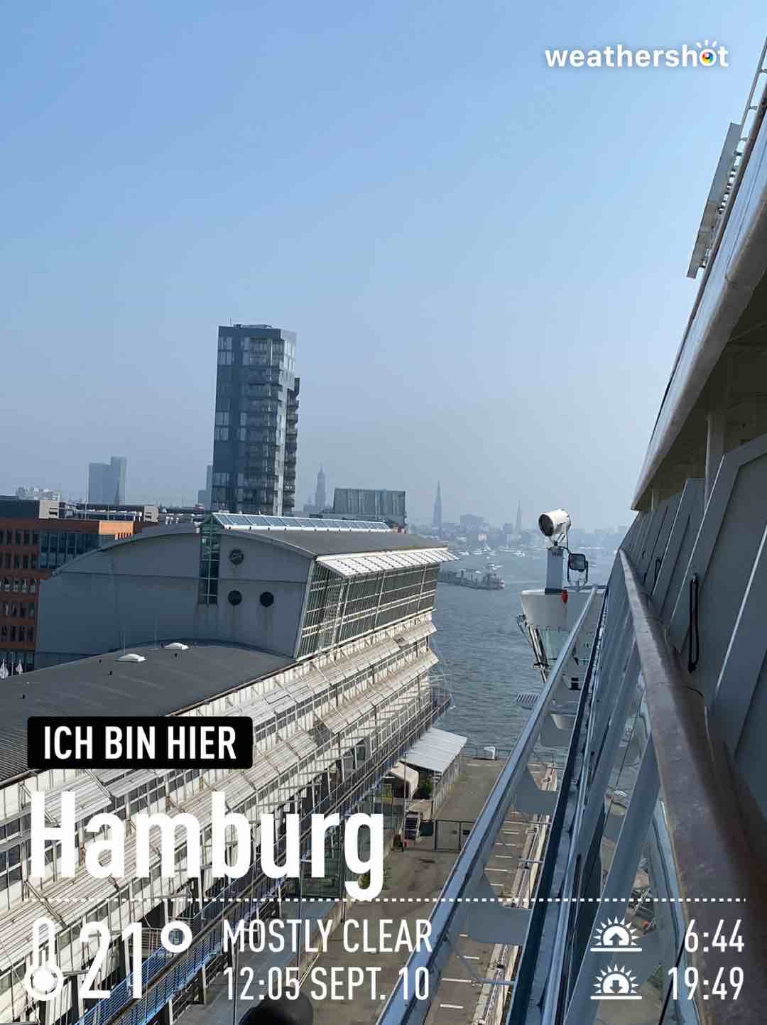Weather near Hamburg, 21°C — September 10, 2023 (community photo)