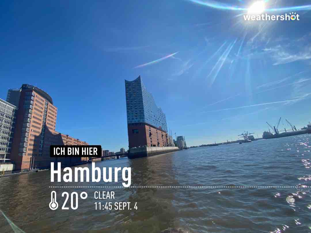Clear weather near Hamburg, 20°C — September 4, 2023 (community photo)