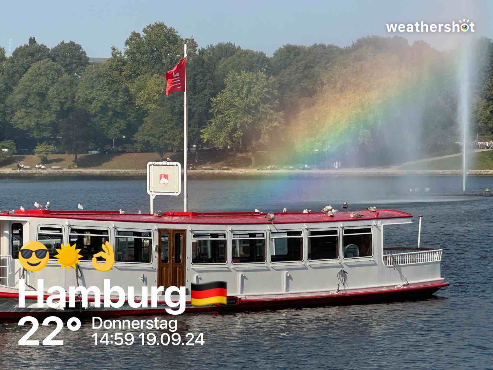 Clear weather near Hamburg, 22°C — September 19, 2024 (community photo)