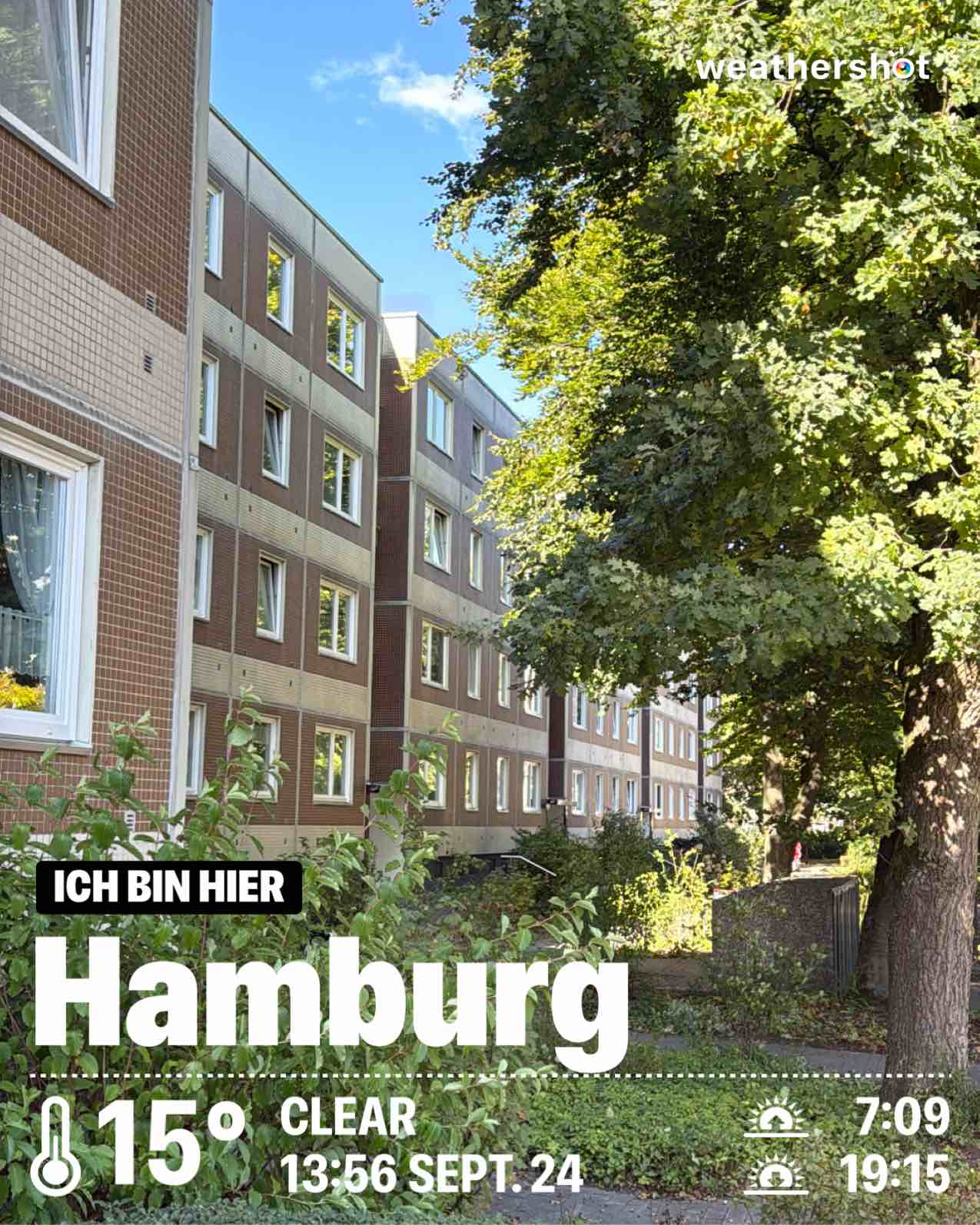 Weather near Hamburg, 15°C — September 24, 2025 (community photo)