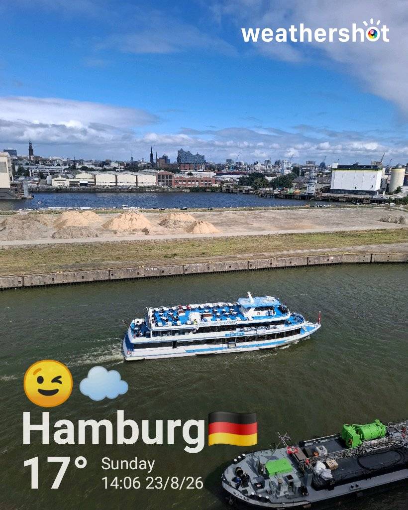 Wetter bei Hamburg: bewölkt, 17°C – 23. August 2026 (Community-Foto)