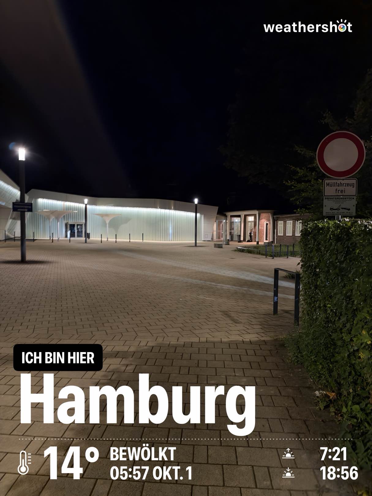 Wetter bei Hamburg: bewölkt, 14°C – 1. Oktober 2026 (Community-Foto)