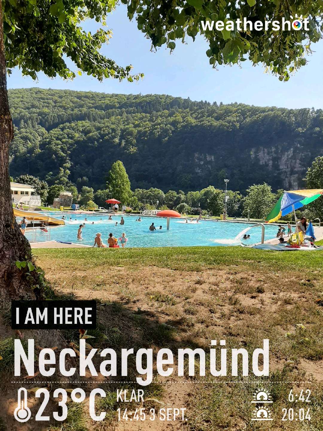 Rainy night weather in Neckargemünd, 13°C — September 3, 2021 (community photo)