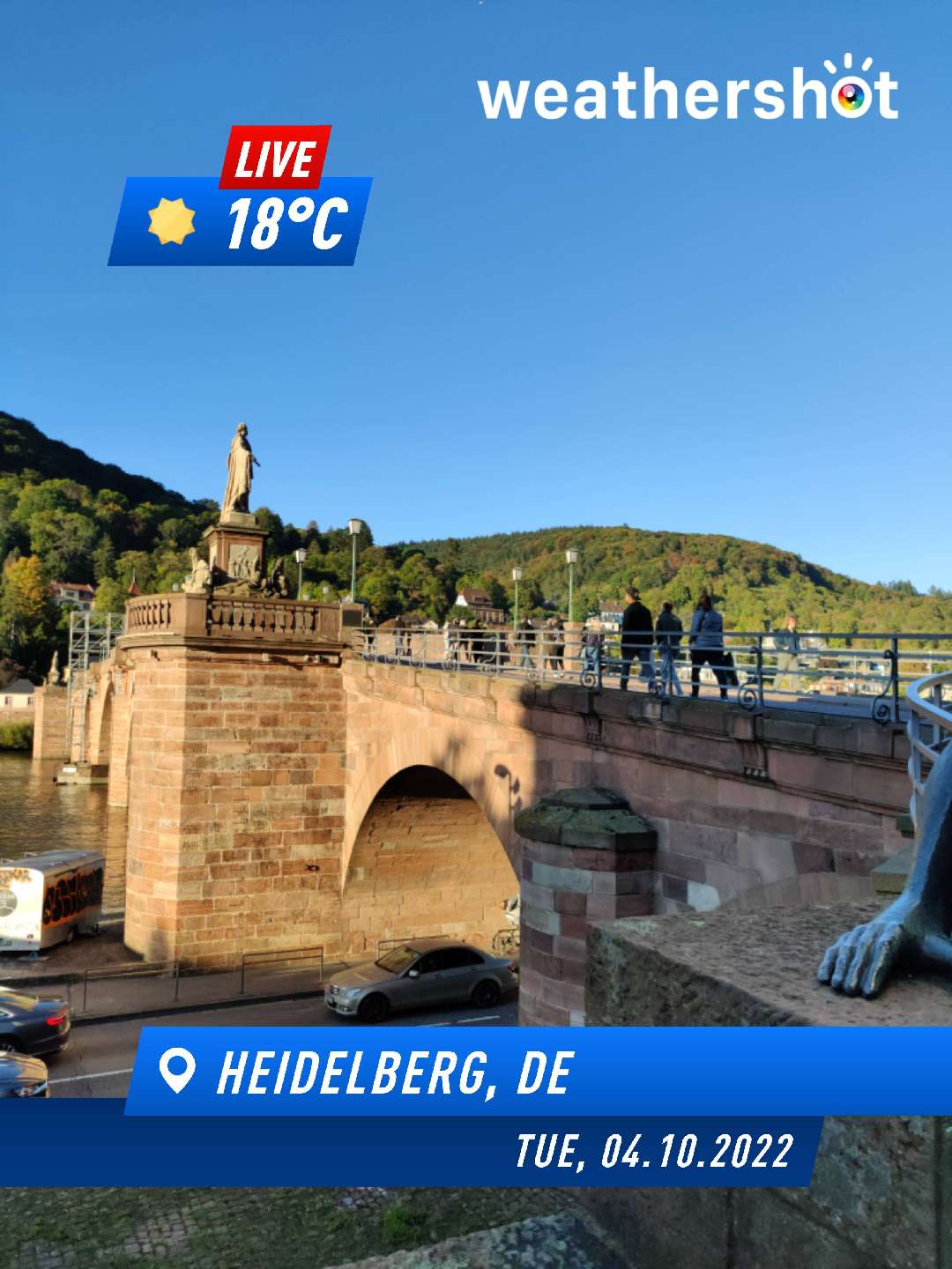 Sunny weather in Heidelberg, 18°C — October 4, 2022 (community photo)