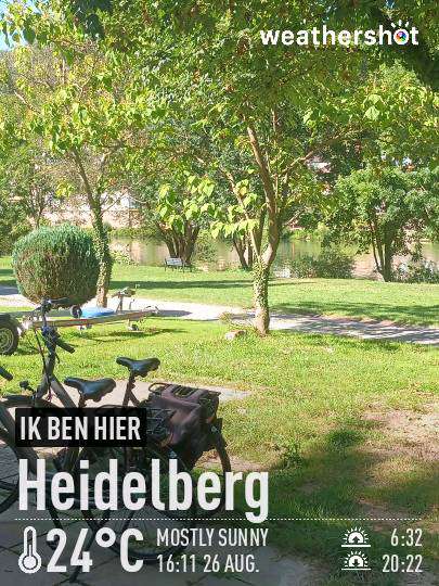 Clear weather in Heidelberg, 24°C — August 27, 2024 (community photo)
