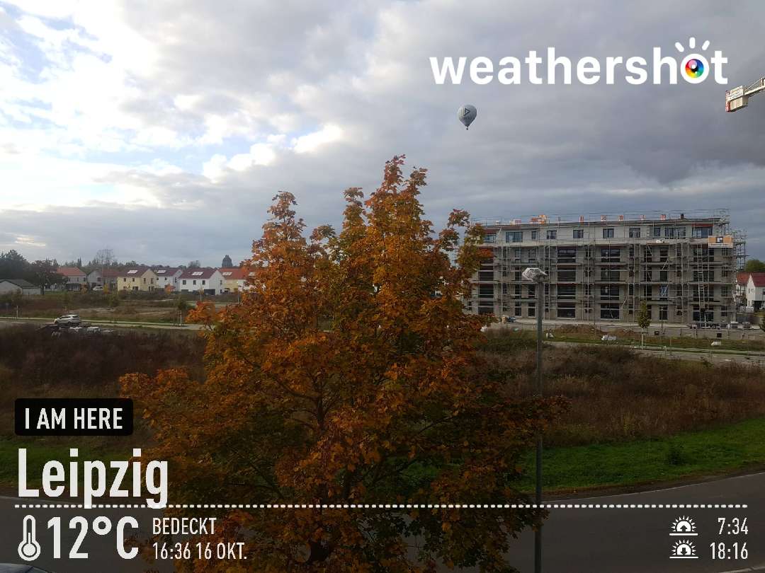 Cloudy weather in Leipzig, 12°C — October 16, 2021 (community photo)