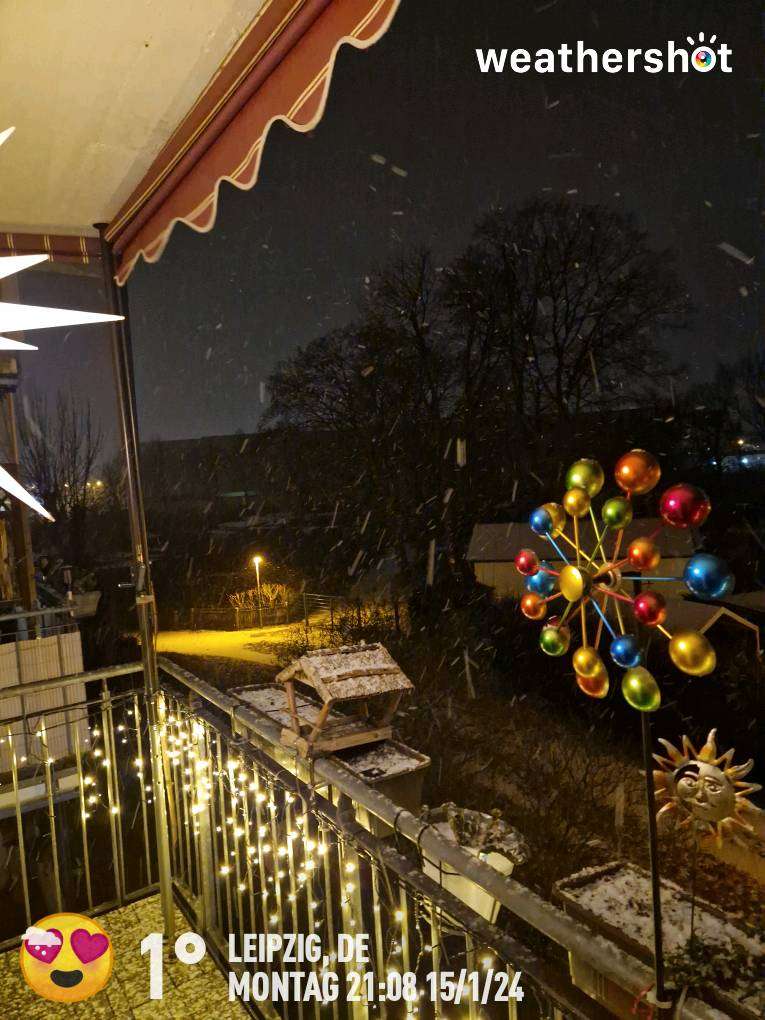 Weather in Leipzig, 1°C — January 15, 2024 (community photo)
