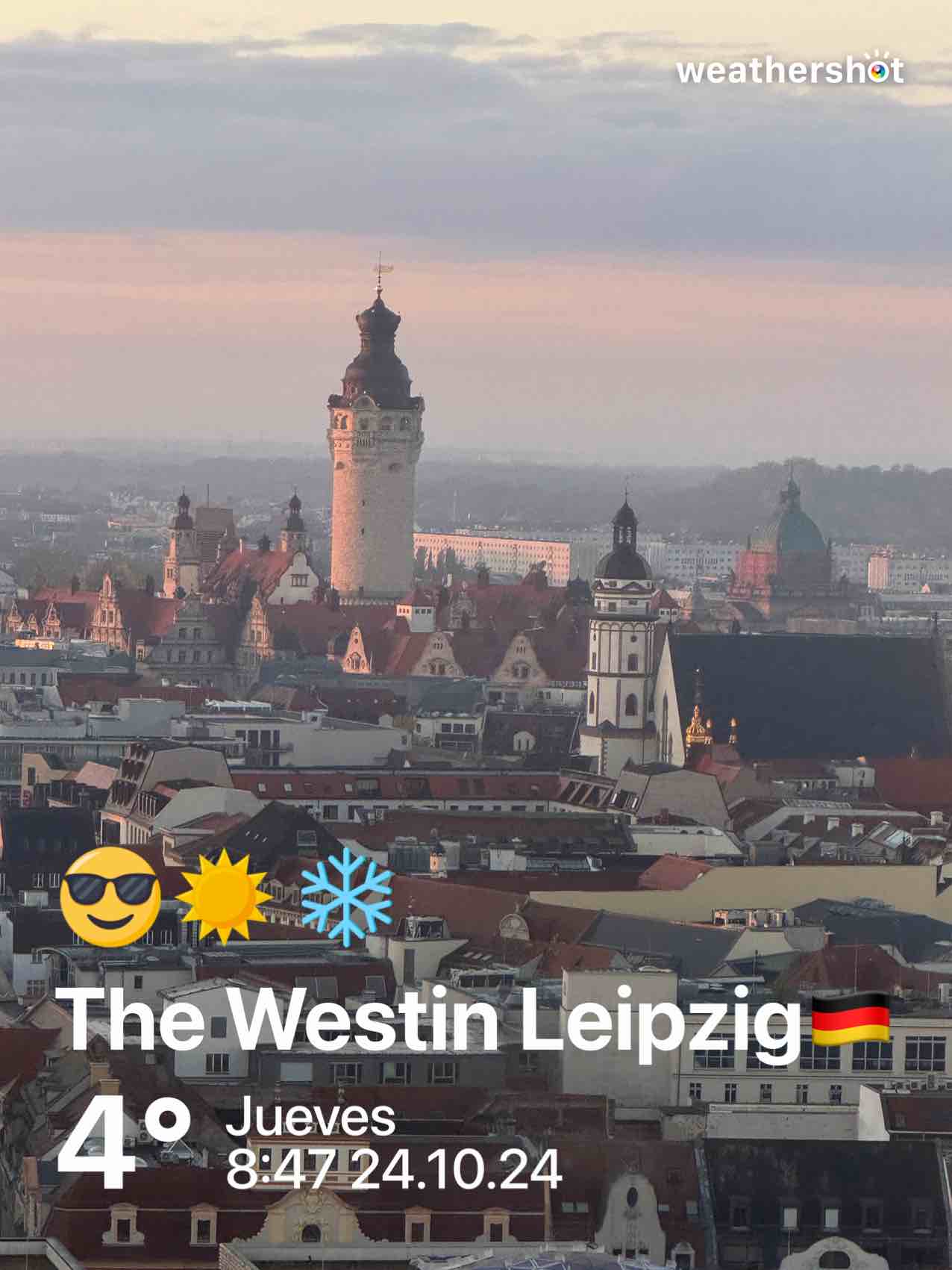 Clear weather in Leipzig, 4°C — October 24, 2024 (community photo)