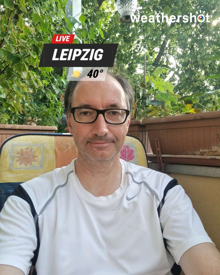 Sunny weather in Leipzig, 39°C — June 27, 2026 (community photo)