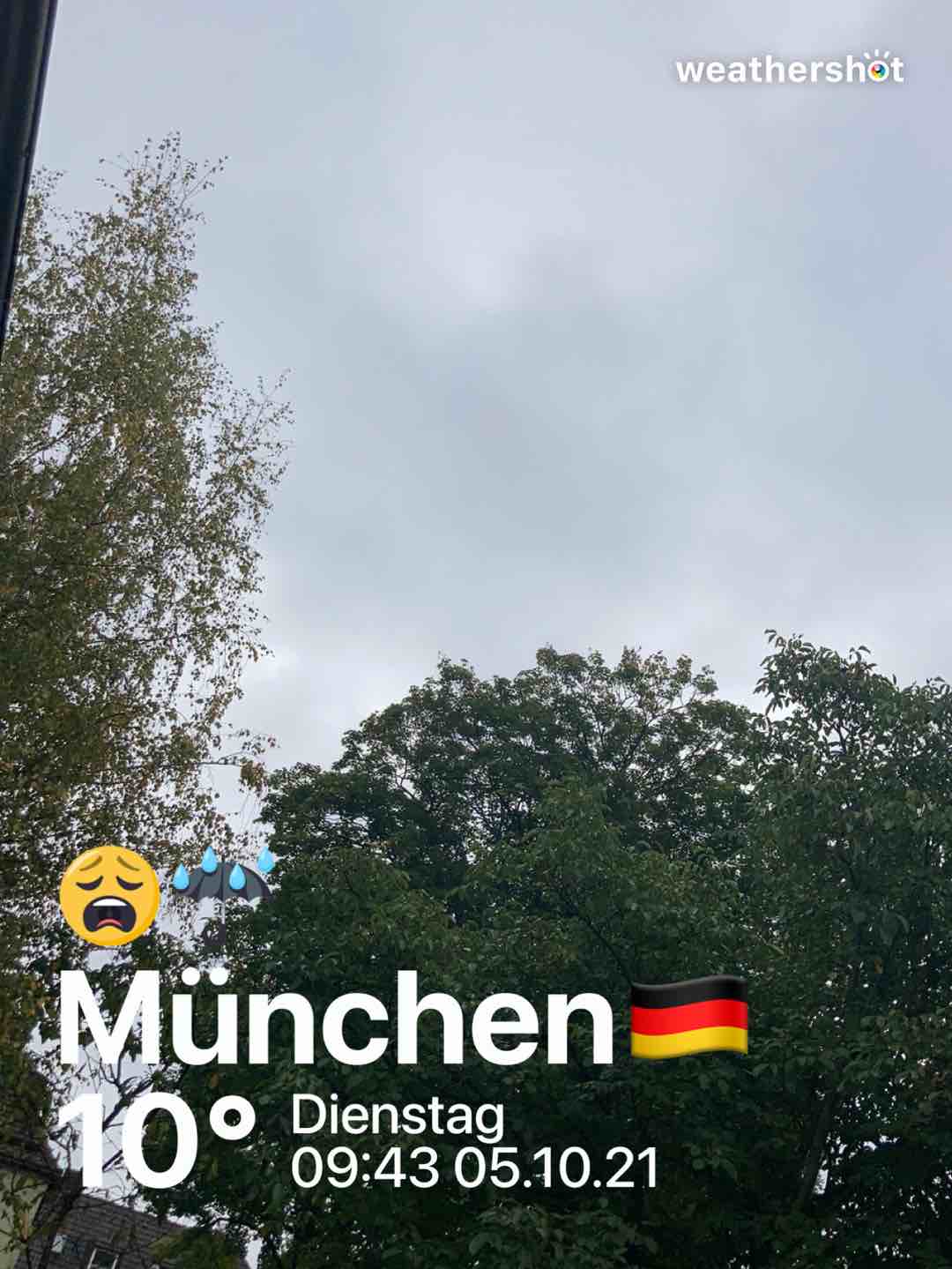 Rainy weather in München, 10°C — October 5, 2021 (community photo)
