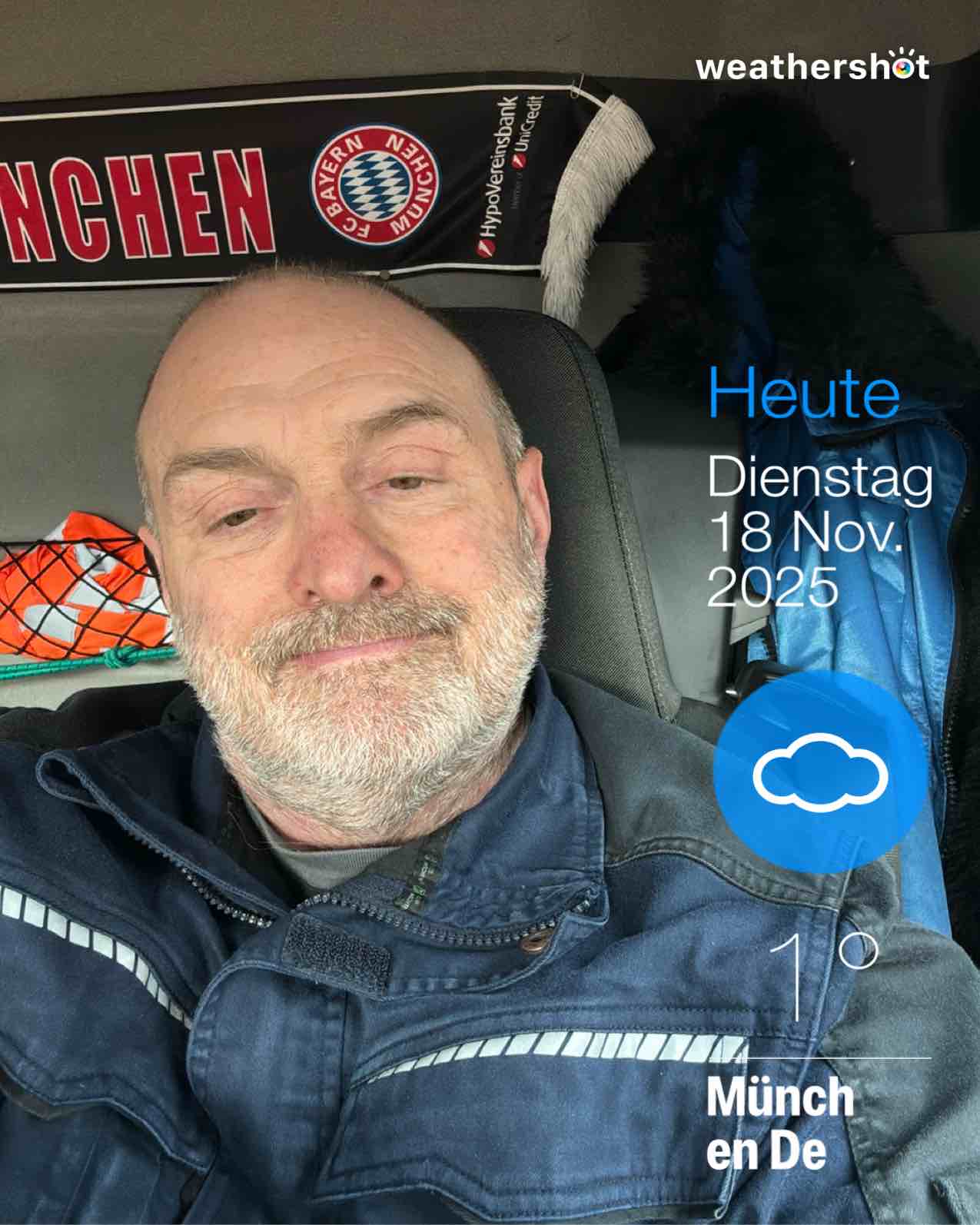 Cloudy weather in München, 1°C — November 18, 2025 (community photo)