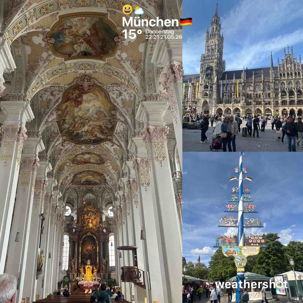 Partly cloudy weather in München, 15°C — May 21, 2026 (community photo)