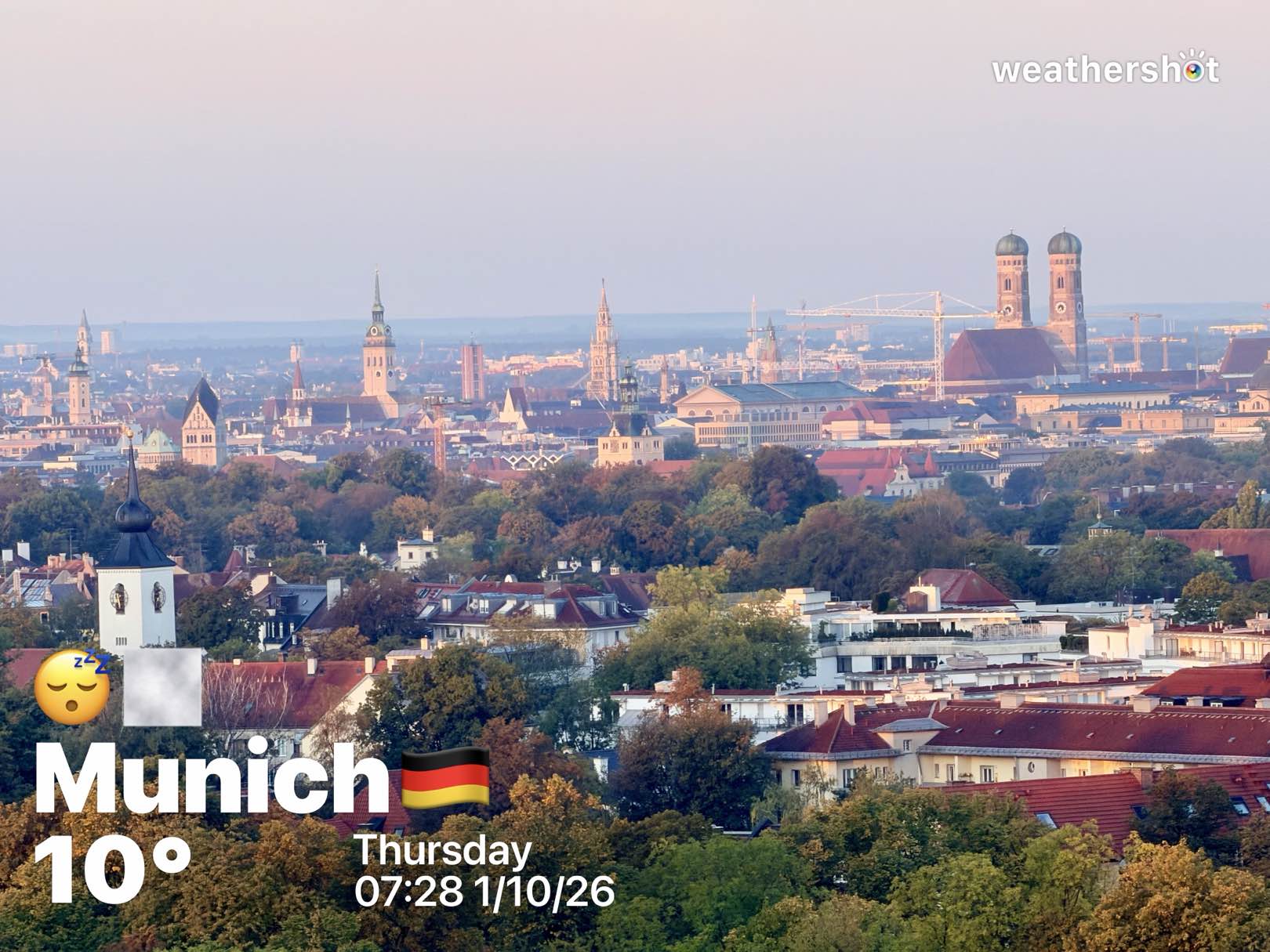 Foggy weather in Munich, 10°C — October 1, 2026 (community photo)