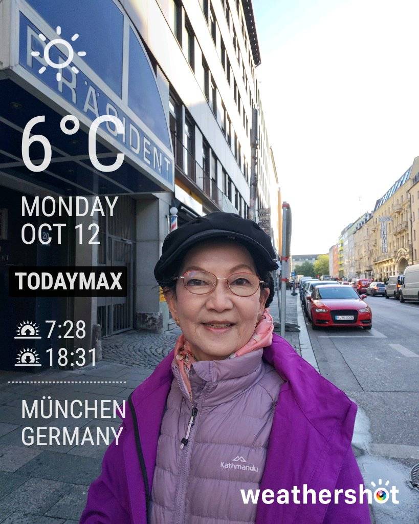 Sunny weather in München, 6°C — October 12, 2026 (community photo)