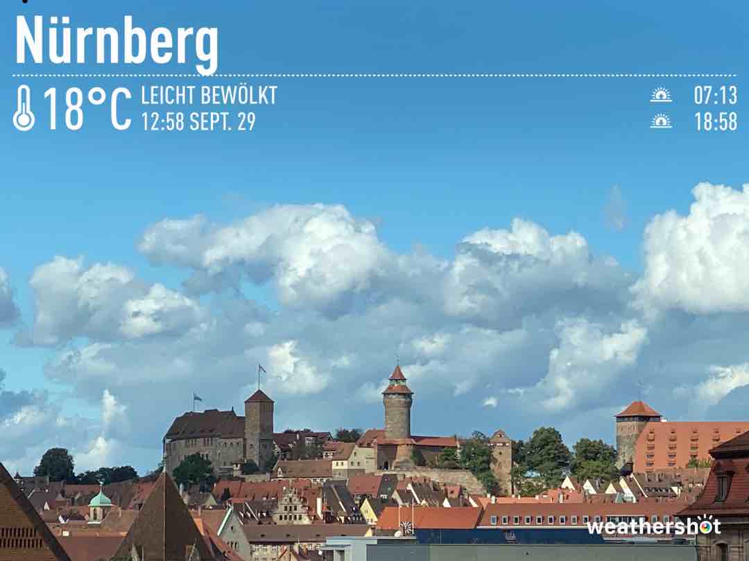Wetter in Nürnberg: teils bewölkt, 18°C – 1. Oktober 2021 (Community-Foto)