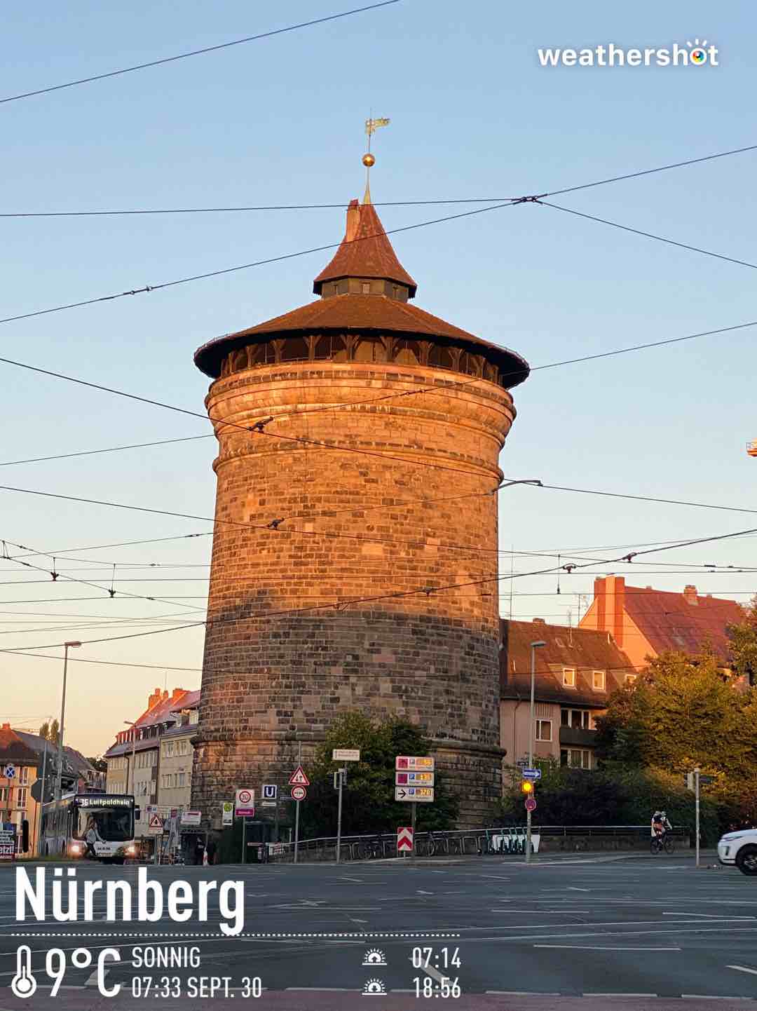 Sunny weather in Nürnberg, 9°C — October 1, 2021 (community photo)