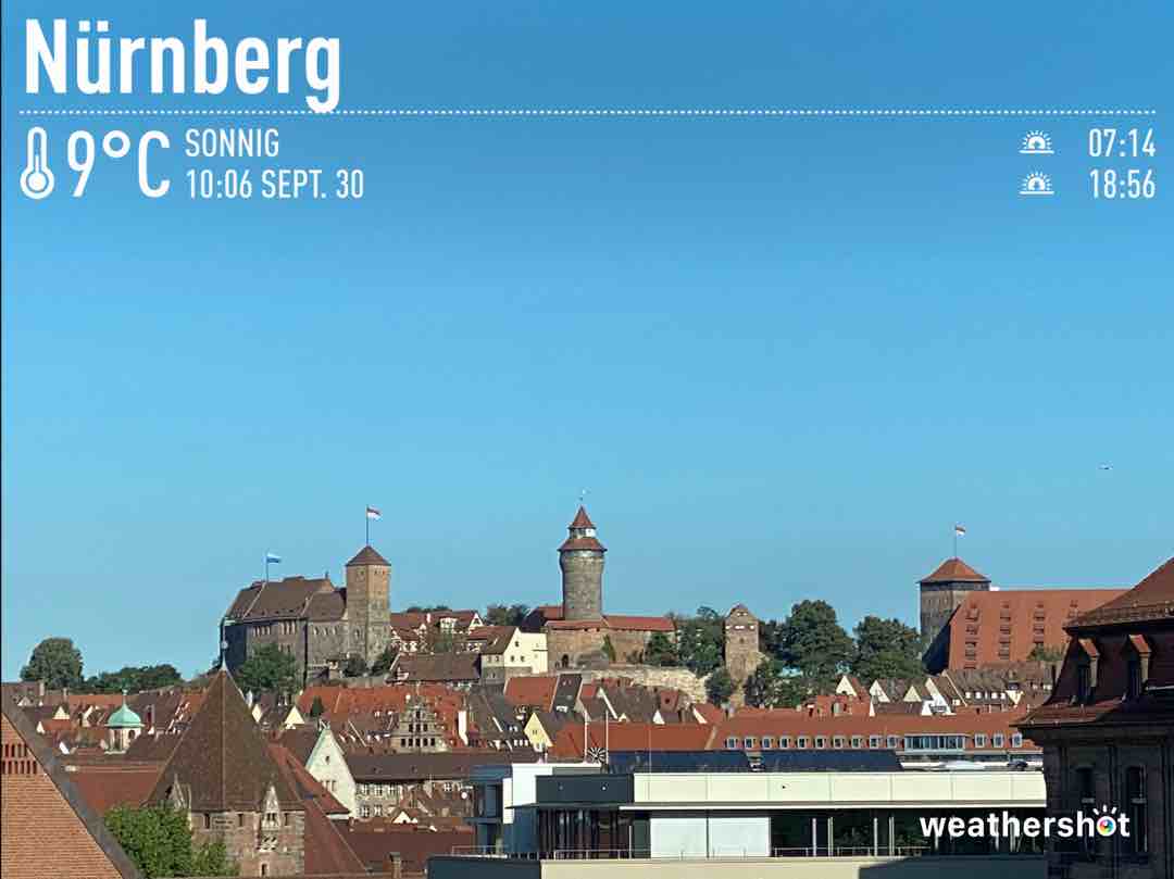 Sunny weather in Nürnberg, 9°C — October 1, 2021 (community photo)