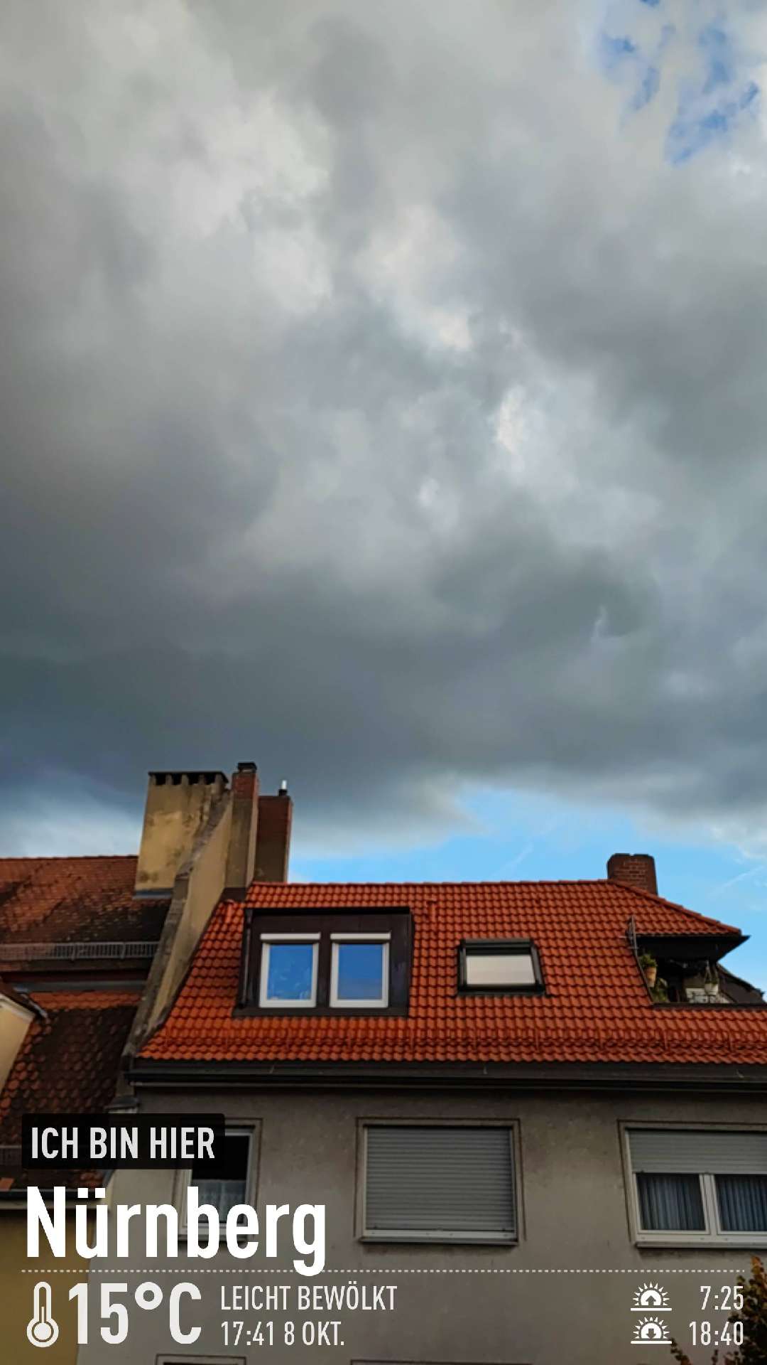 Partly cloudy weather in Nürnberg, 15°C — October 8, 2022 (community photo)