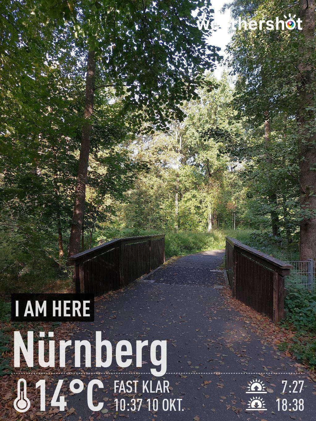 Clear weather near Nuremberg, 14°C — October 10, 2023 (community photo)