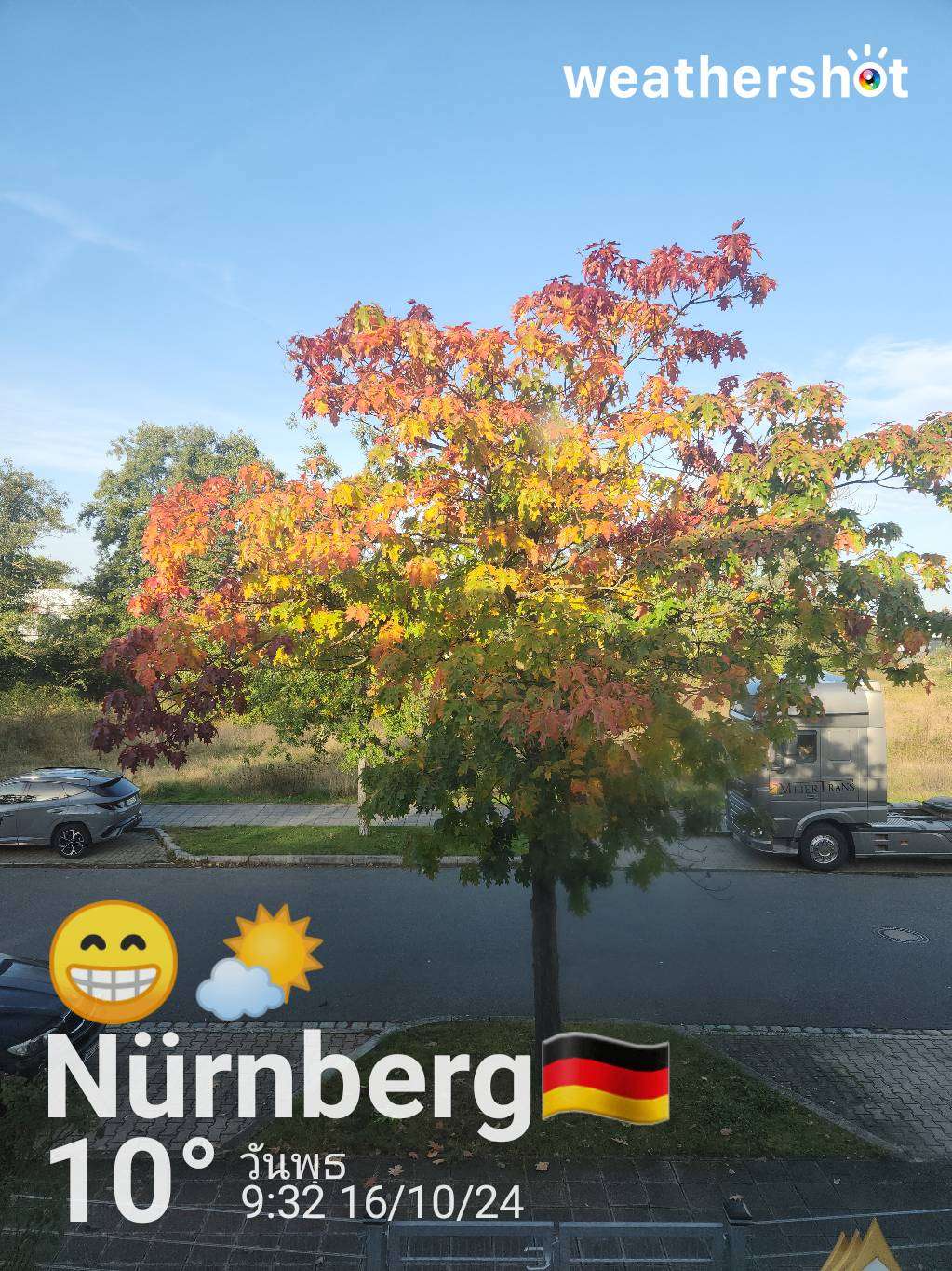 Partly cloudy weather in Nürnberg, 10°C — October 16, 2024 (community photo)