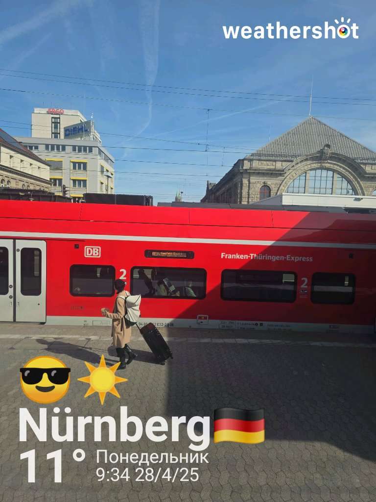 Sunny weather in Nürnberg, 11°C — April 28, 2025 (community photo)