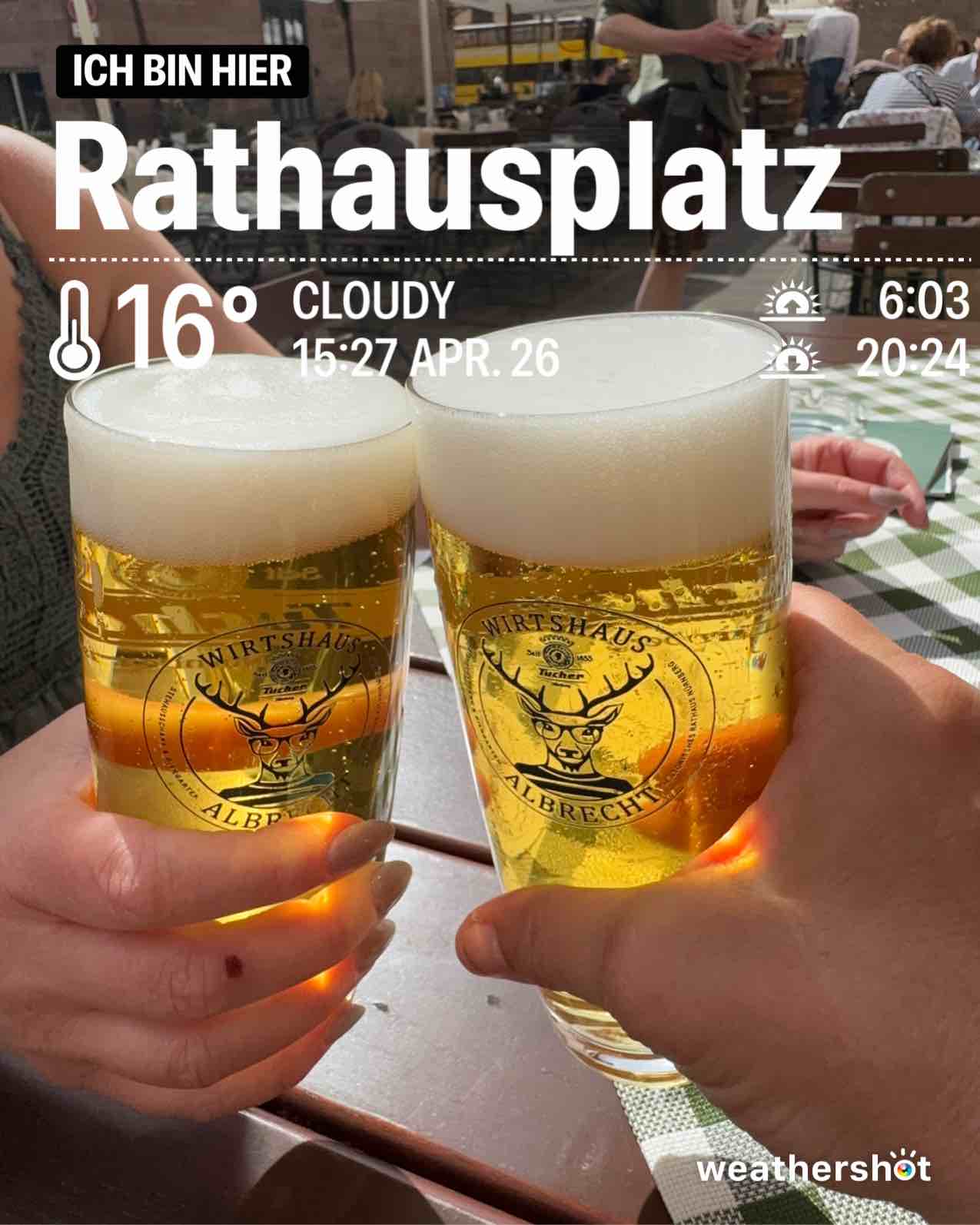Wetter in Nürnberg: bewölkt, 16°C – 26. April 2026 (Community-Foto)