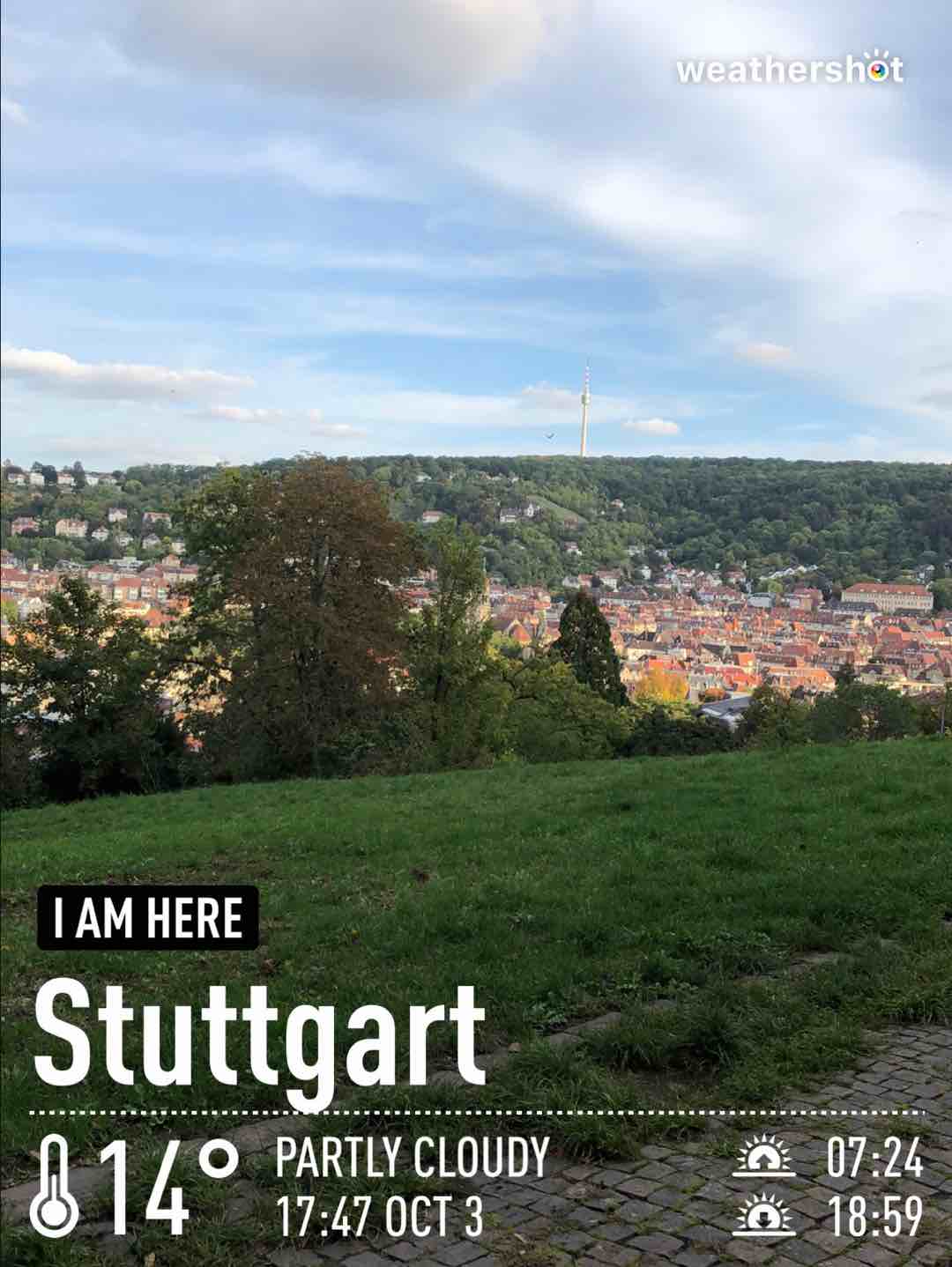 Weather in Stuttgart, 14°C — October 3, 2022 (community photo)