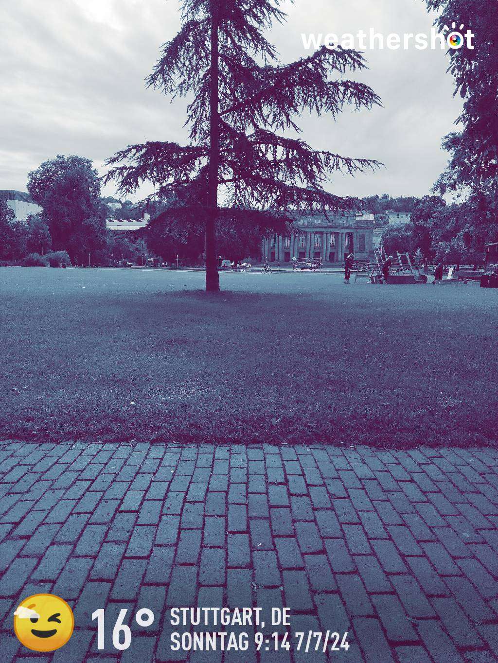 Cloudy weather in Stuttgart, 16°C — July 7, 2024 (community photo)