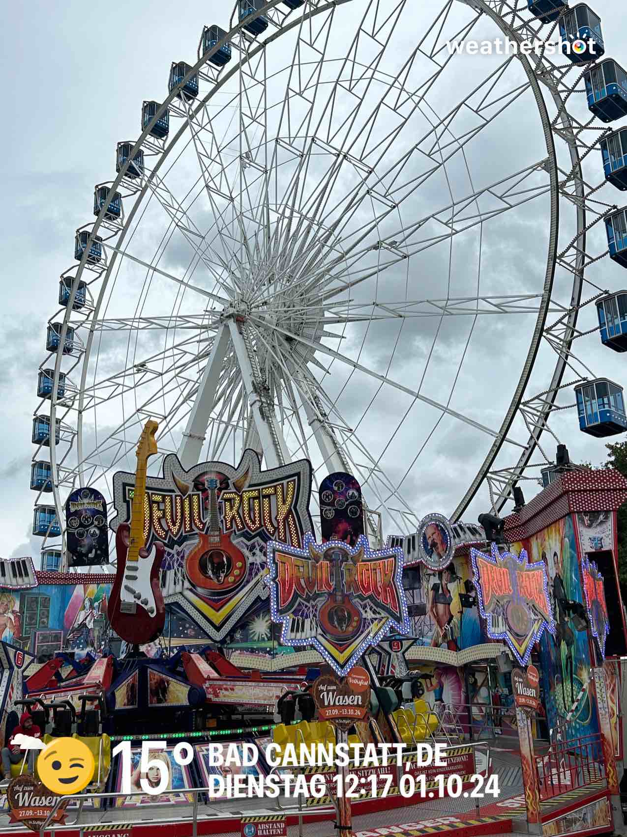Cloudy weather in Stuttgart, 15°C — October 1, 2024 (community photo)