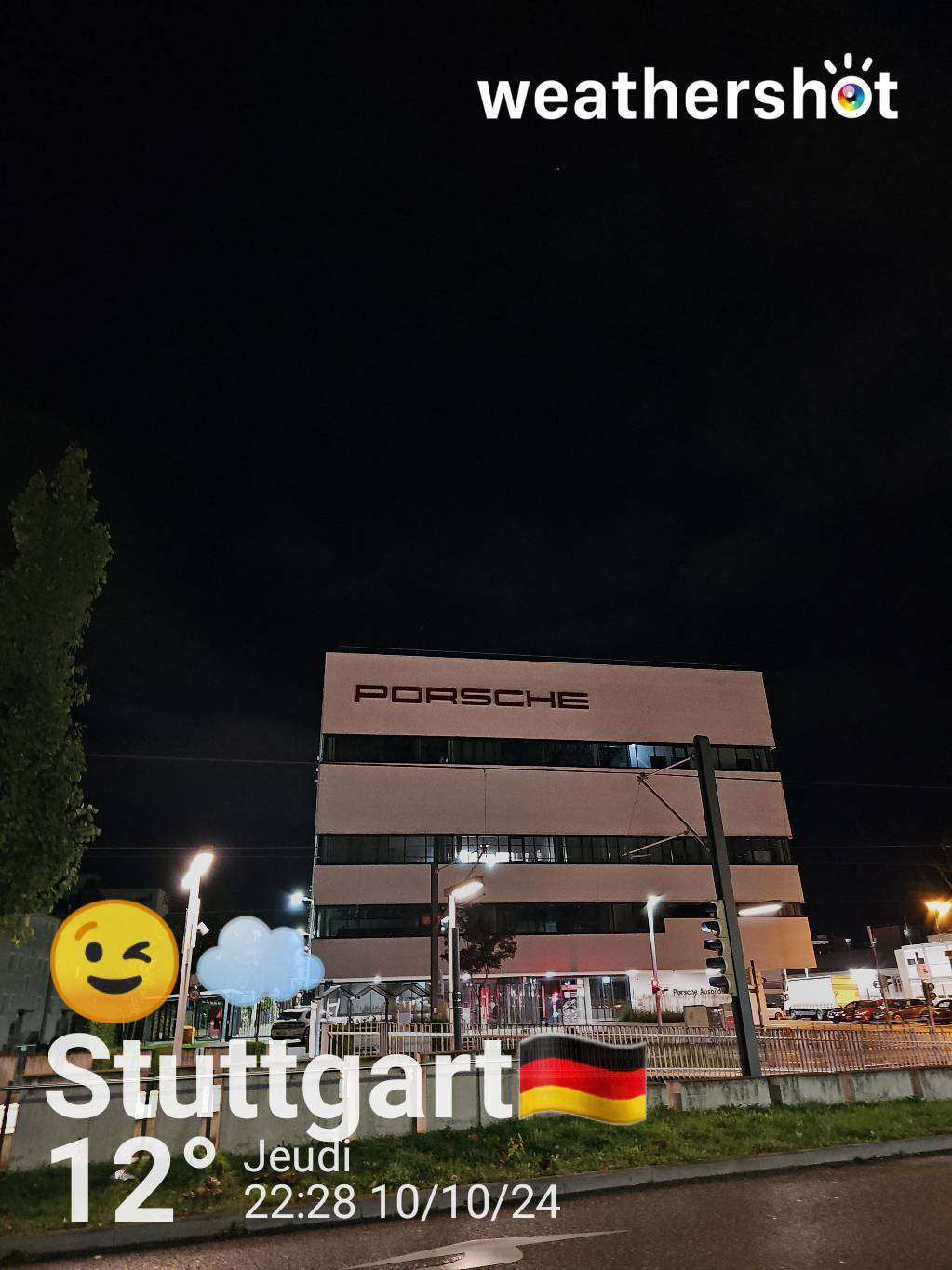 Wetter in Stuttgart: bewölkte Nacht, 12°C – 10. Oktober 2024 (Community-Foto)