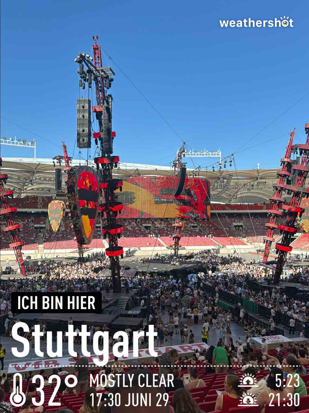Weather in Stuttgart, 32°C — June 29, 2025 (community photo)