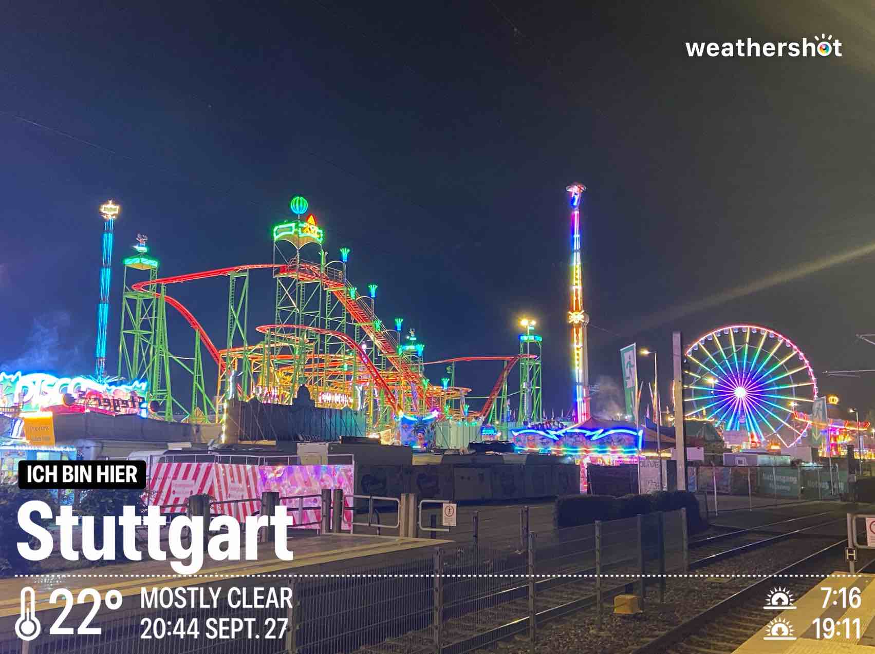 Weather in Stuttgart, 22°C — September 27, 2026 (community photo)