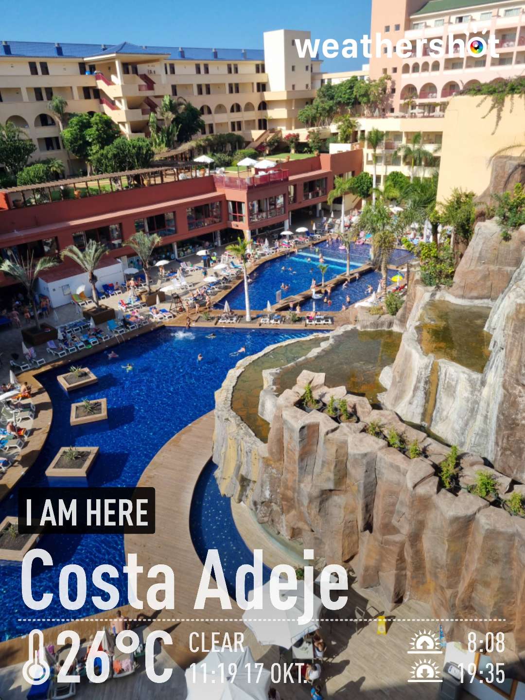 Weathershot photo, Costa Adeje, Tenerife, October 2021, 26 °C