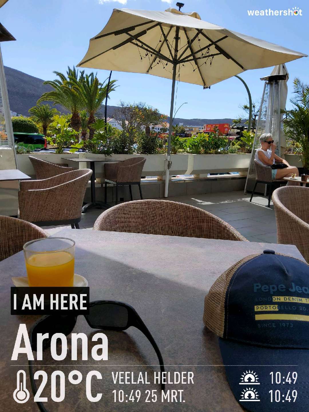 Weathershot photo, Los Cristianos, Tenerife, March 2022, 20 °C
