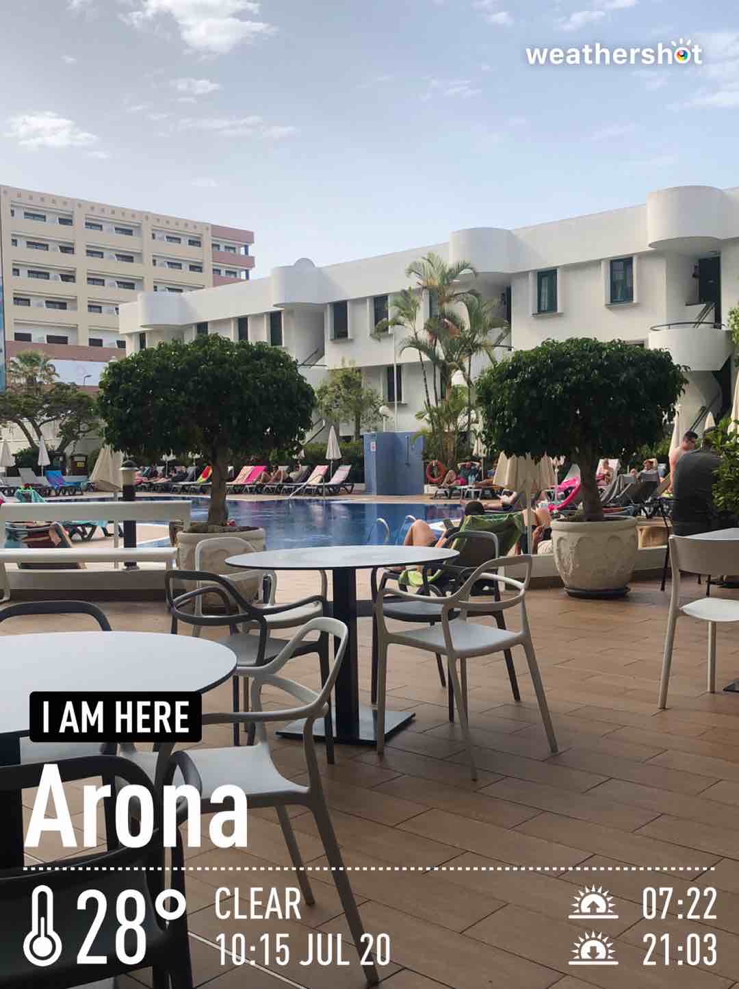 Weathershot photo, Arona, Tenerife, July 2022, 28 °C