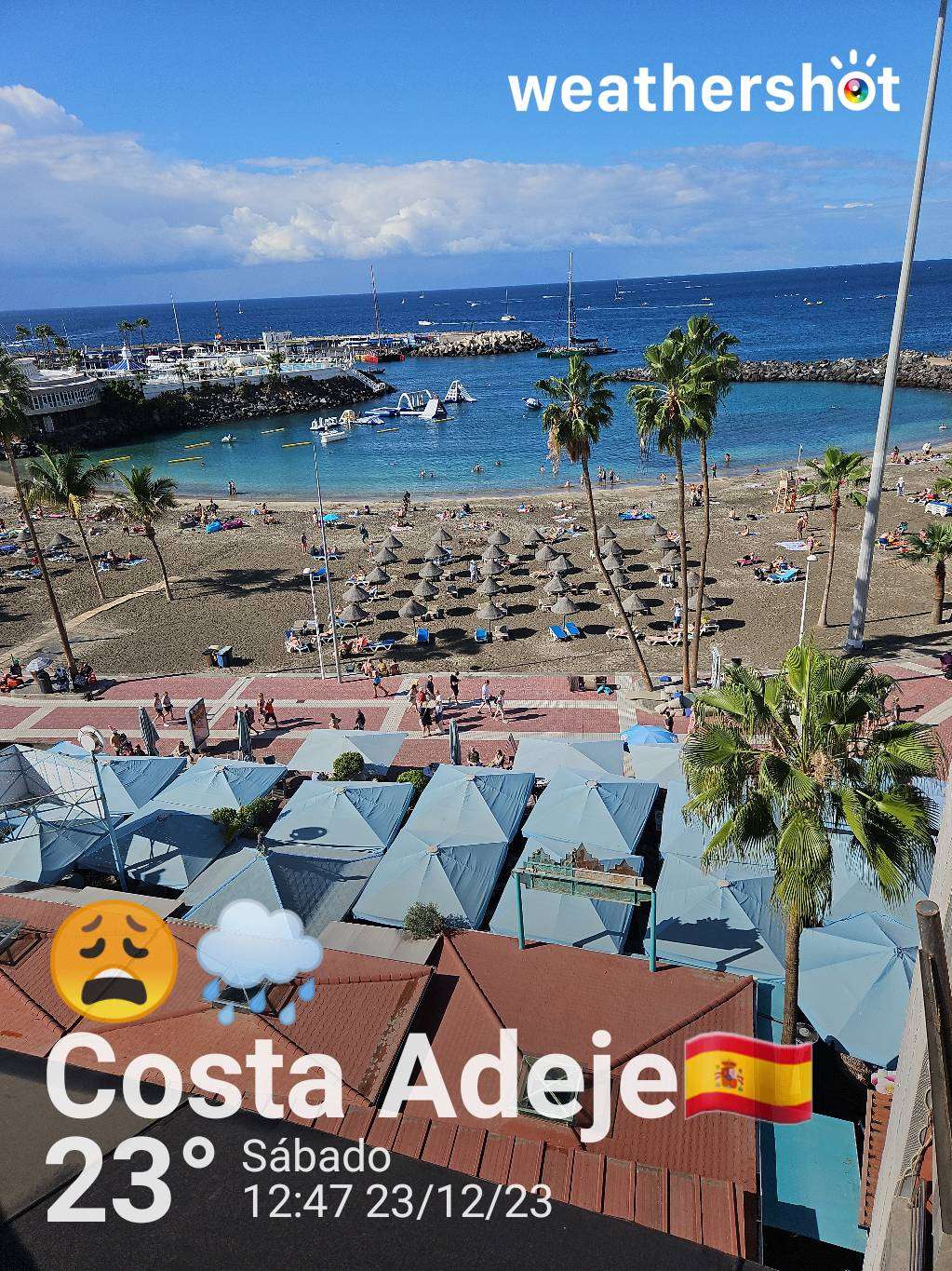 Weathershot photo, Costa Adeje, Tenerife, December 2023, 20 °C