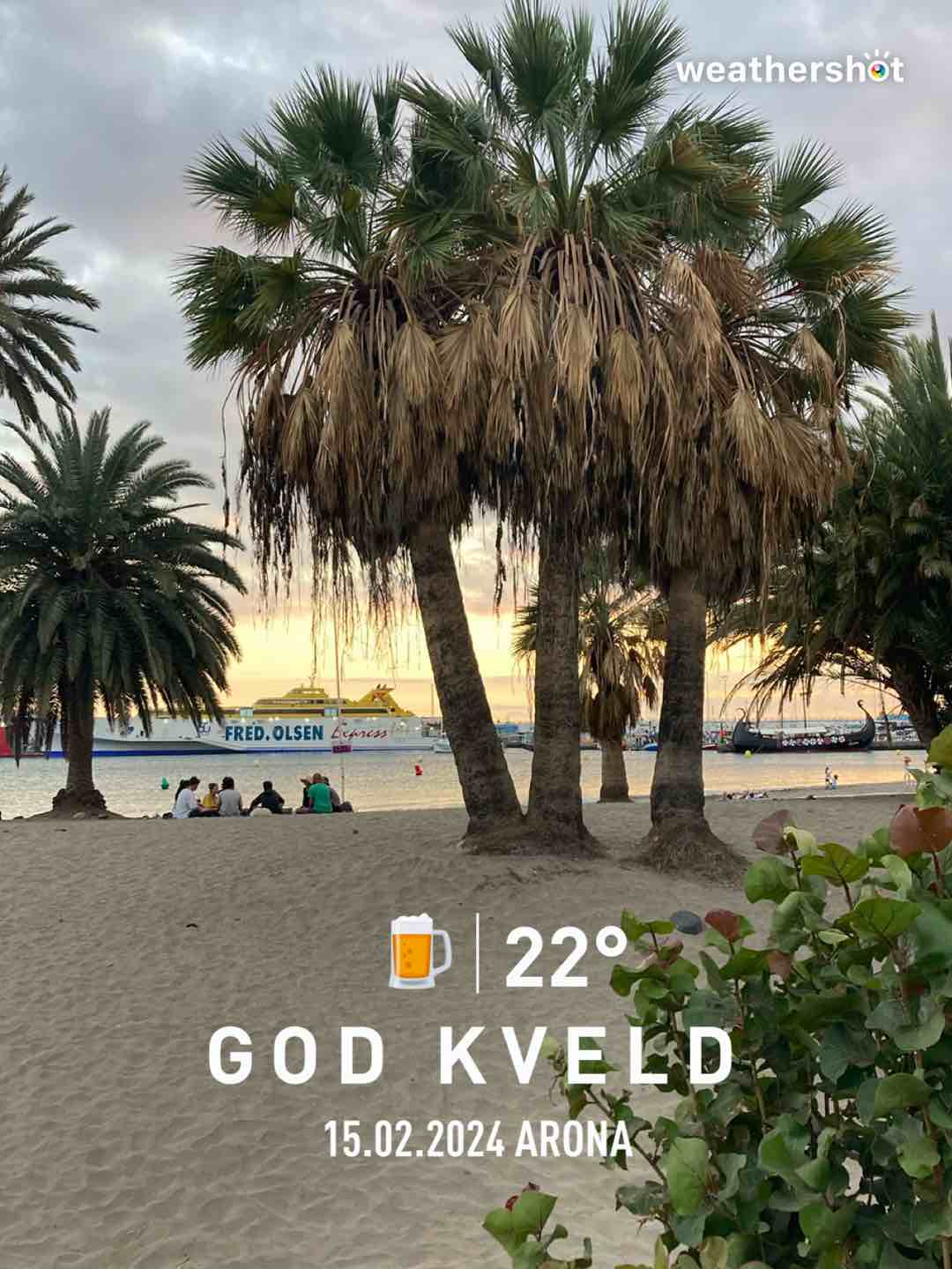 Weathershot photo, Arona, Tenerife, February 2024, 22 °C