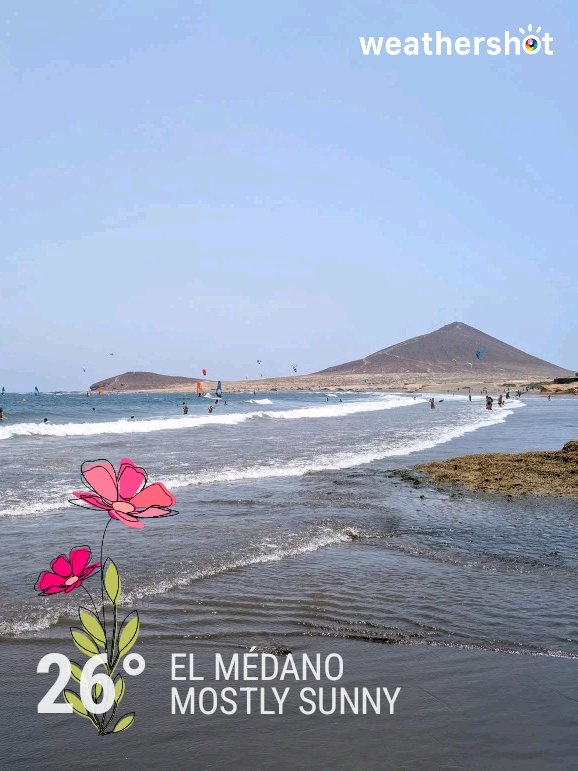 Weathershot photo, El Médano, Tenerife, August 2025, 26 °C