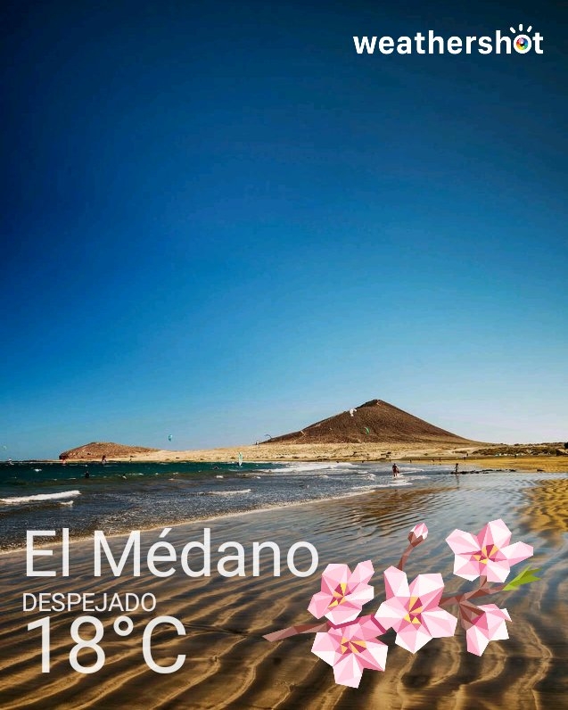 Weathershot photo, El Médano, Tenerife, April 2026, 18 °C