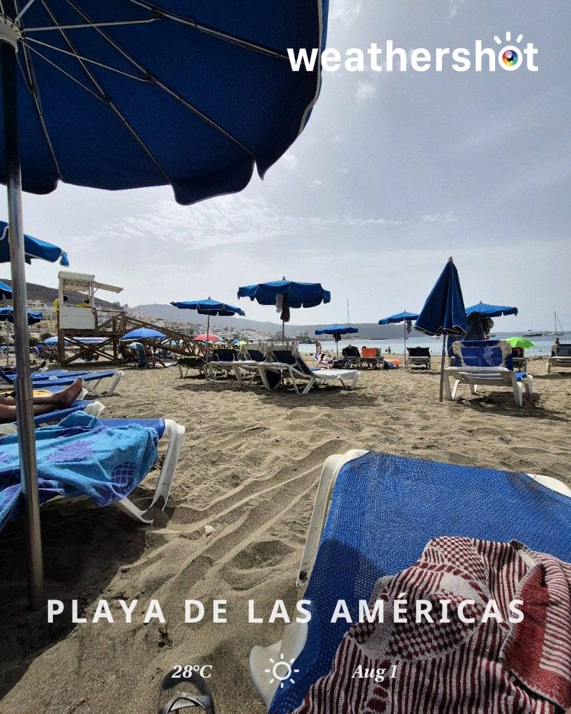 Weathershot photo, Arona, Tenerife, August 2026, 28 °C