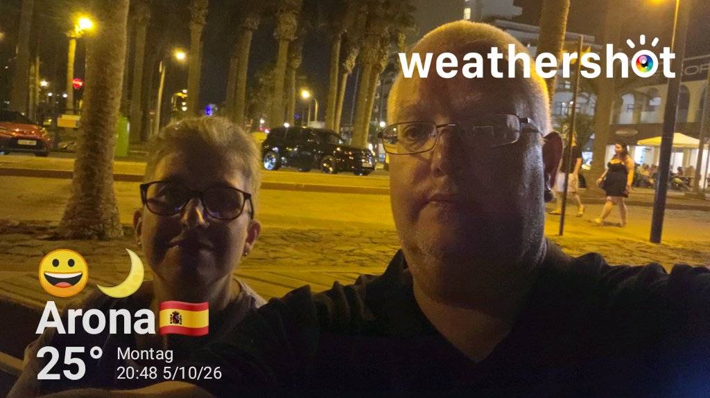 Weathershot photo, Playa de las Américas, Tenerife, October 2026, 25 °C