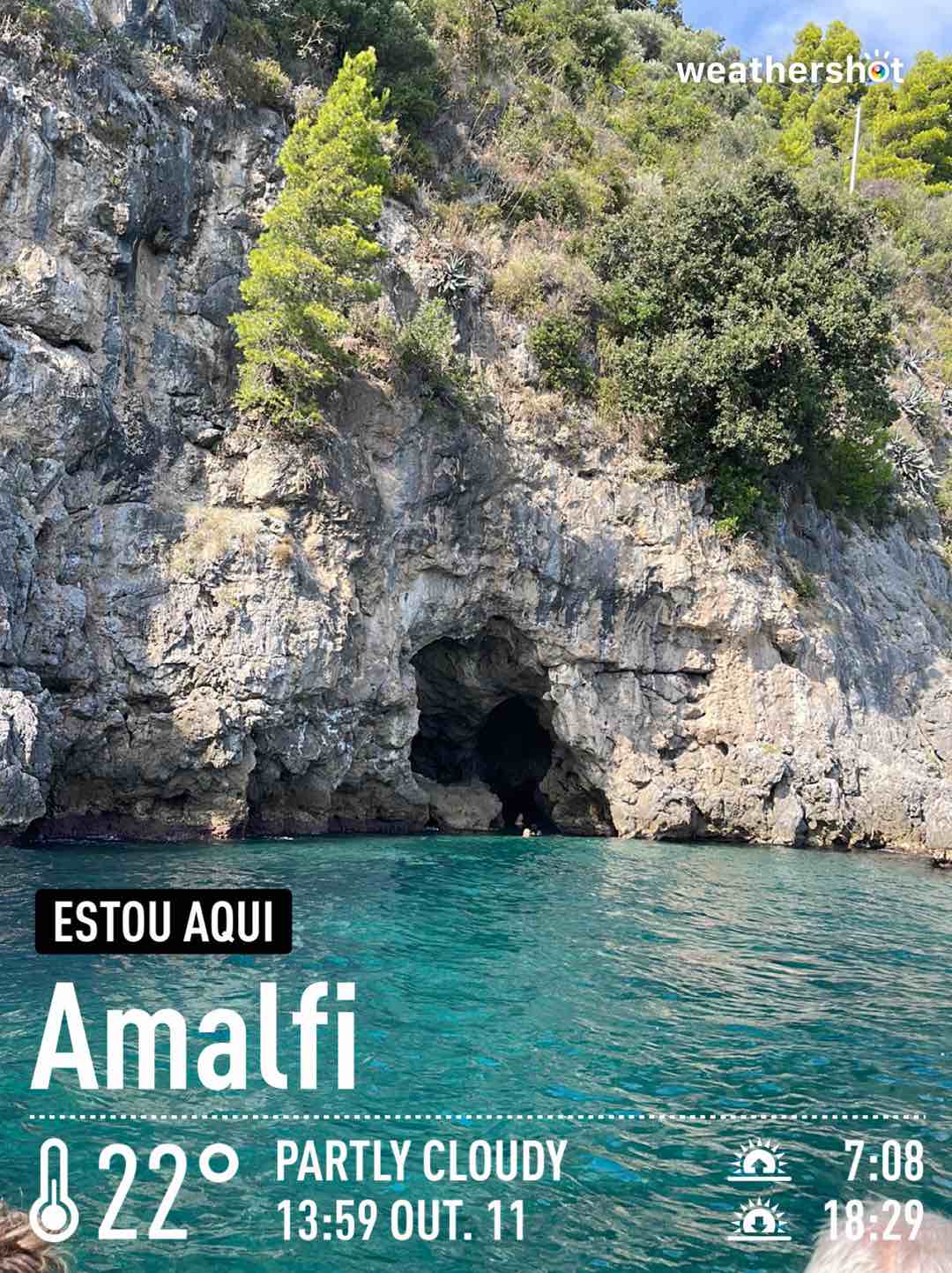 Weather in Amalfi, 22°C — October 11, 2023 (community photo)