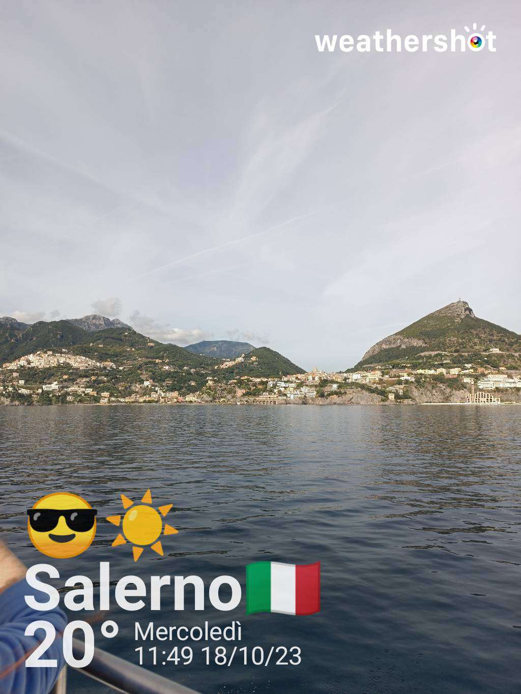 Clear weather near Amalfi, 20°C — October 18, 2023 (community photo)