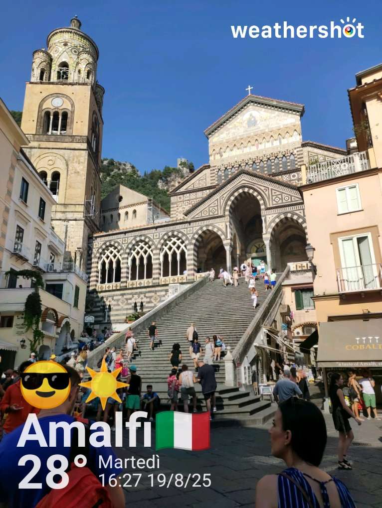 Sunny weather in Amalfi, 28°C — August 19, 2025 (community photo)